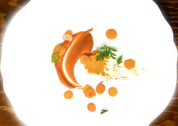 ginger puree and curried crema